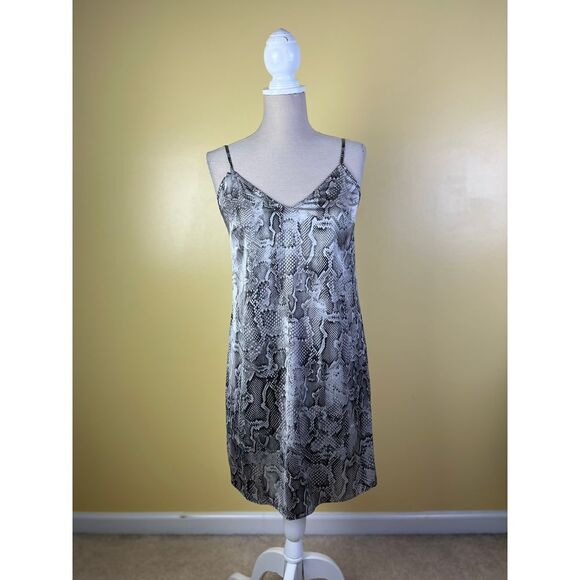 White House Black Market Snake Print Slip Dress Cocktail‎ Party Evening Wear  4P - Picture 1 of 5